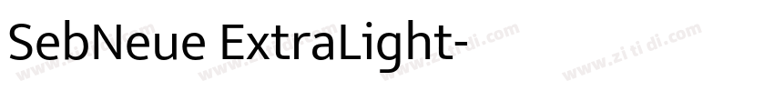 SebNeue ExtraLight字体转换